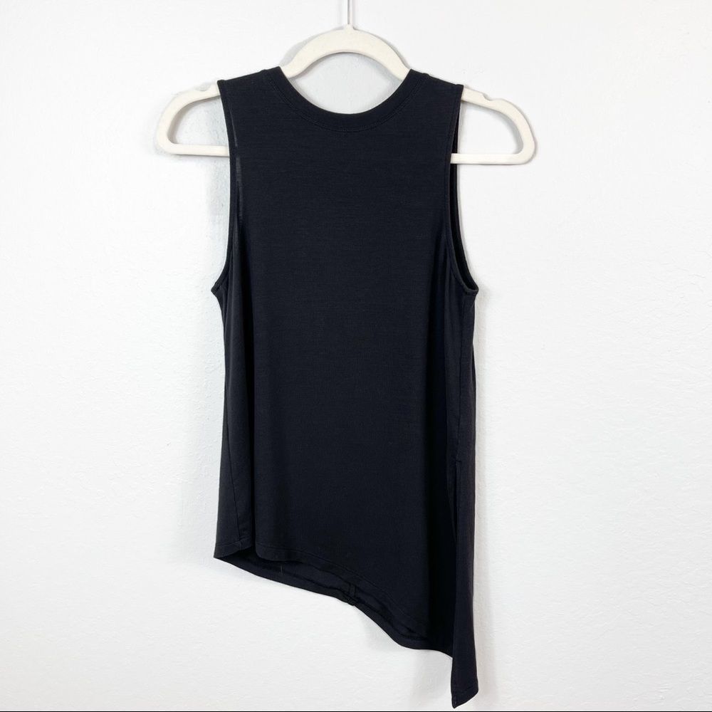 ATHLETA Black Asymmetrical Tank Size XSP